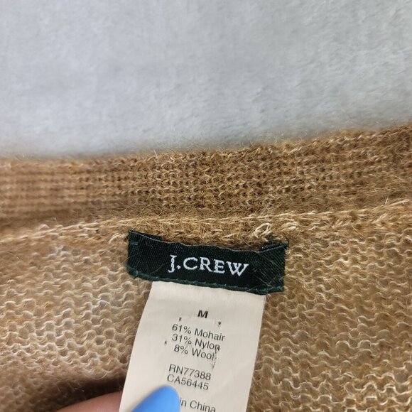 J. Crew Heather Camel Mohair Magnitude Wool Women's Cardigan | Size M - Picture 4 of 8